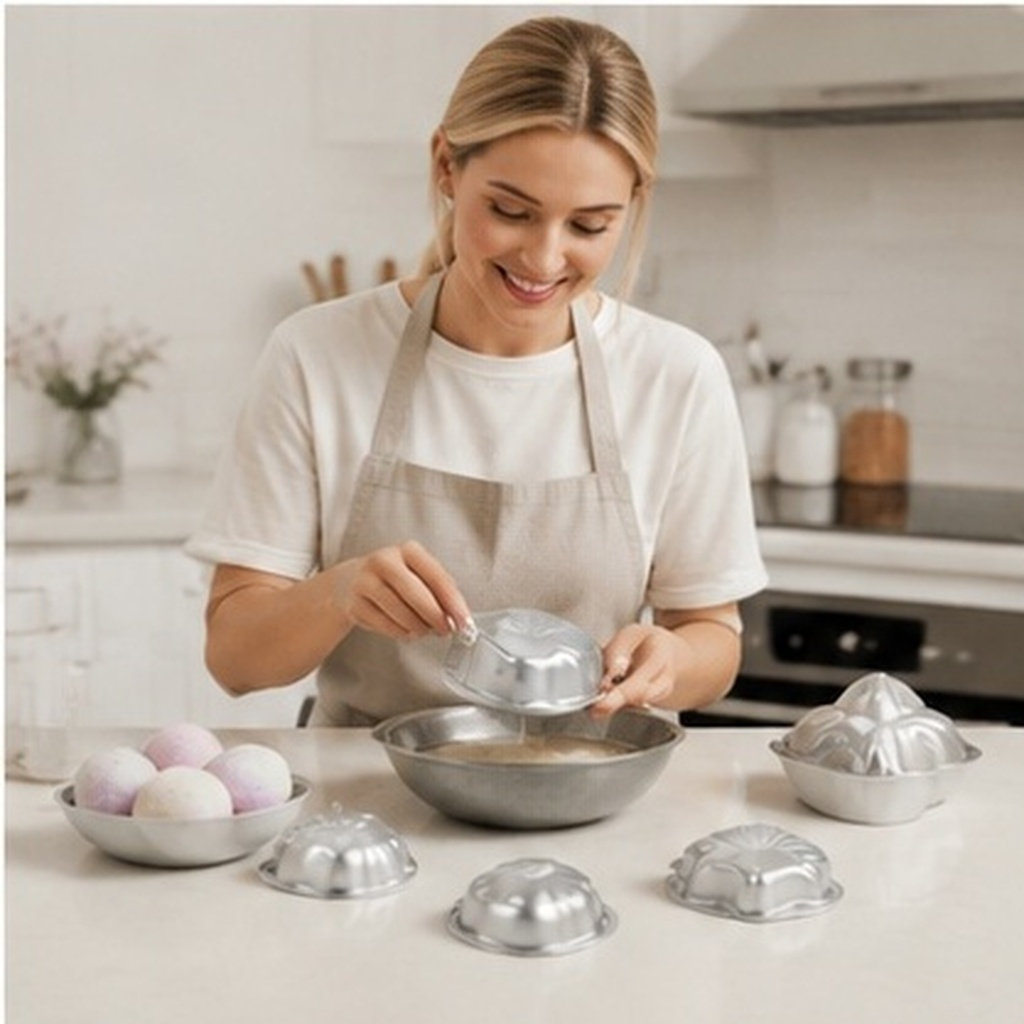 Bath Bomb Mold - 10Pcs Premium Aluminum Alloy Bath Salt