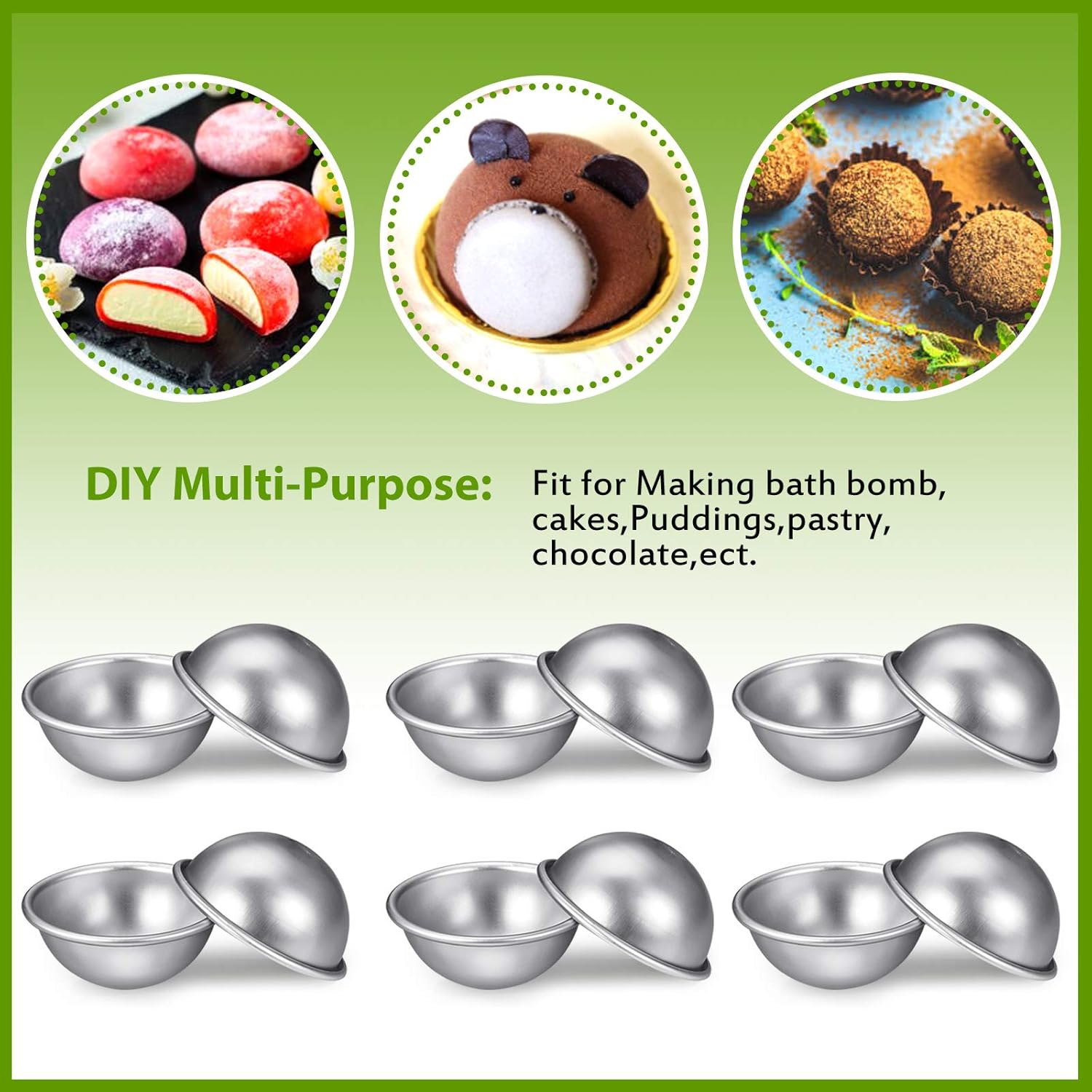 200p Extra Large 8cm Diameter  - đánh giá và giá Bath Bomb Mold
