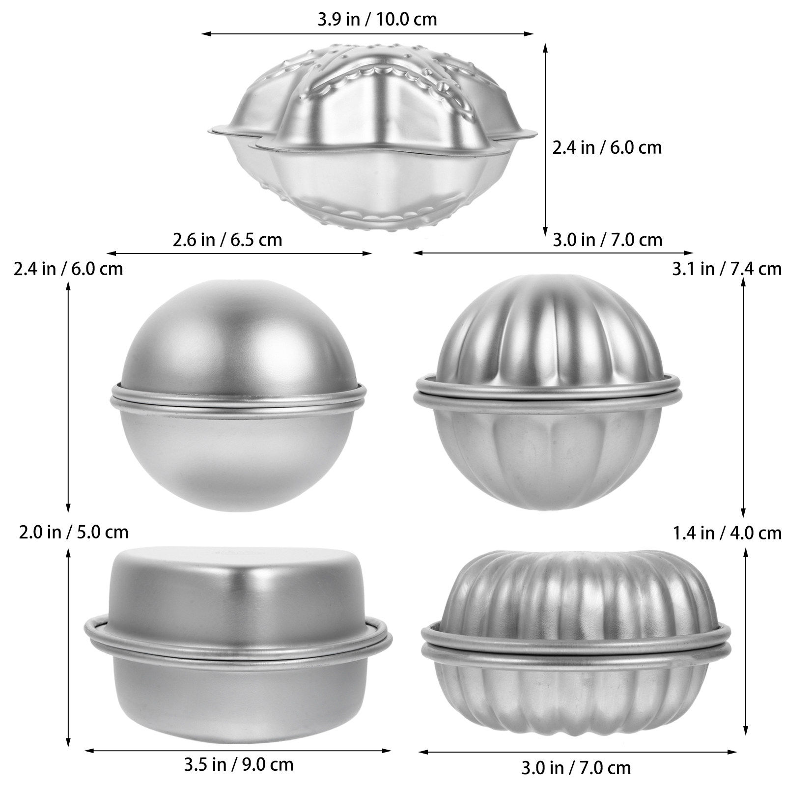 10Pcs Premium Aluminum Alloy B - đánh giá và giá Bath Bomb Mold