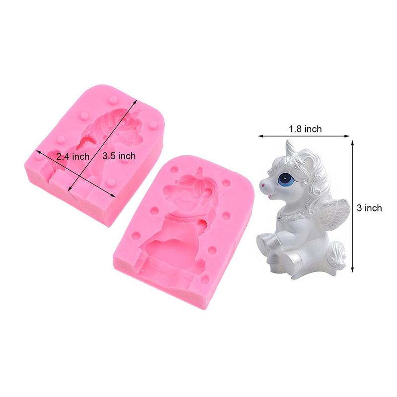 3D Unicorn Silicone Fondant Mo - đánh giá và giá Bath Bomb Mold